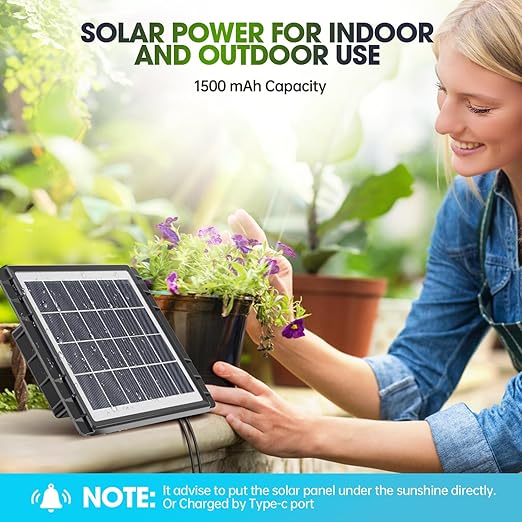 Drip Irrigation System - Skycow Solar & USB Power Automatic Drip Irrigation Kit System 15 Potted Indoor Outdoor Garden Balcony Anti-Siphoning Plant Watering System (Non-Digital Screen 32FT)