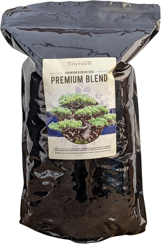 Bonsai Outlet Premium Bonsai Soil - Tinyroots 2.5 Gallon Bag of Soil Blend for Finished Bonsai, Ideal for Water Retention and Root Development, Made from Genuine Akadama, Red Lava Rock and Pumice
