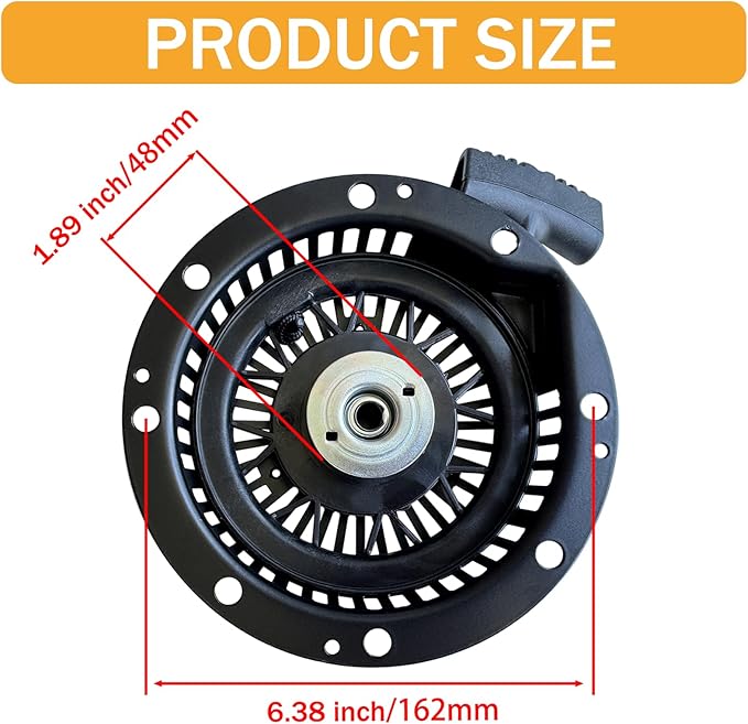 PlumPine 590749 Pull Start Assembly for Tecumseh HM100 HM90 HM80 HMSK80 HMSK85 HMSK90 HMSK100 OHH50 OHH55 OHH60 Snow Blower Mower Engine Recoil Starter Pull Cord Replacement