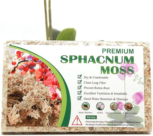 2.2LBS Premium Sphagnum Moss, Reptiles Dried Moss, Plants Propagation Plant Growing Medium for Monstera Orchid Potting Mix (Appx 55 QT)