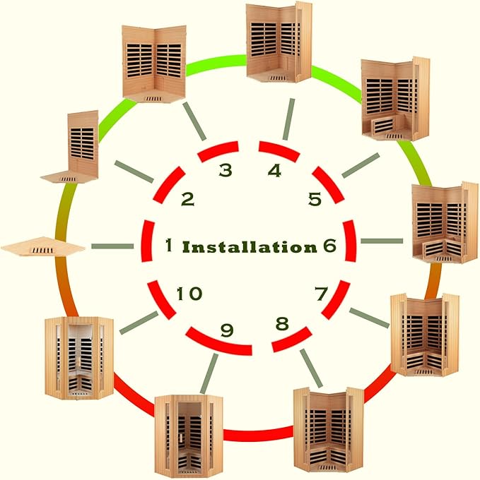 2-3 Person Infrared Sauna, Far Infrared Saunas for Home Low EMF Indoor Home Sauna Spa, Hemlock Wooden Corner Sauna Room,1670Watt, Bluetooth Speakers, Reading Lamps