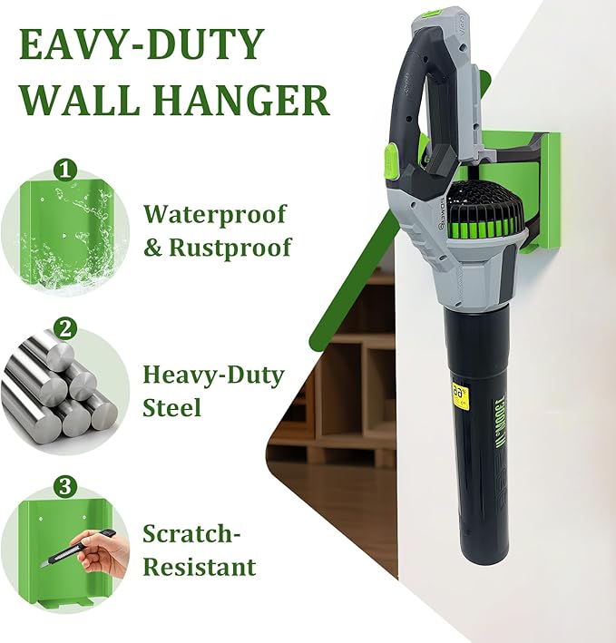 Blower Wall Mount Holder Compatible with EGO 765 CFM Power+ LB7654 LB7650 Leaf Blower, Blower Wall Hanger for Garage & Shed Organization
