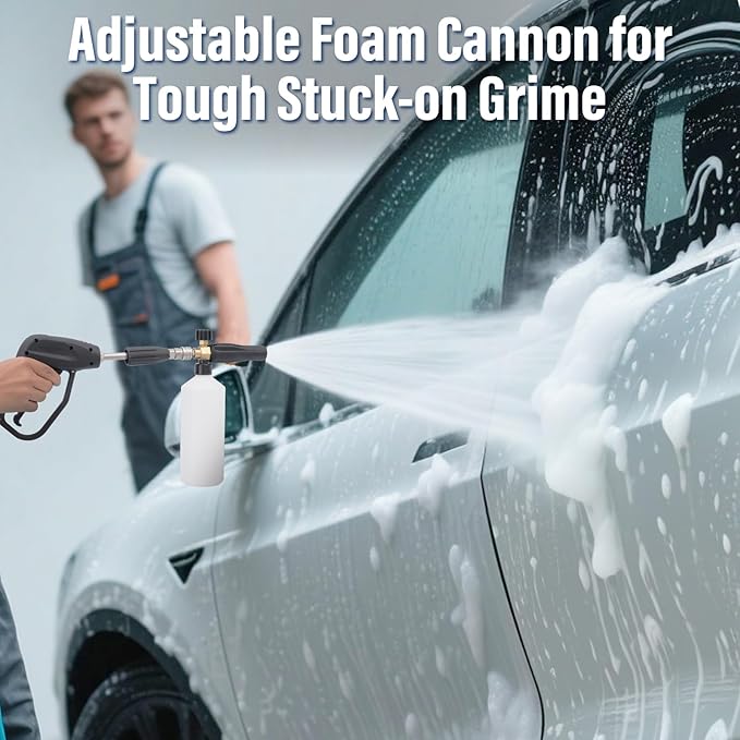 Pressure Washer, Power Washer with nozzles, Connect Nozzles,GFCI Power Cord,Foam Cannon for Cars/Fences/Driveways/Patios/Homes