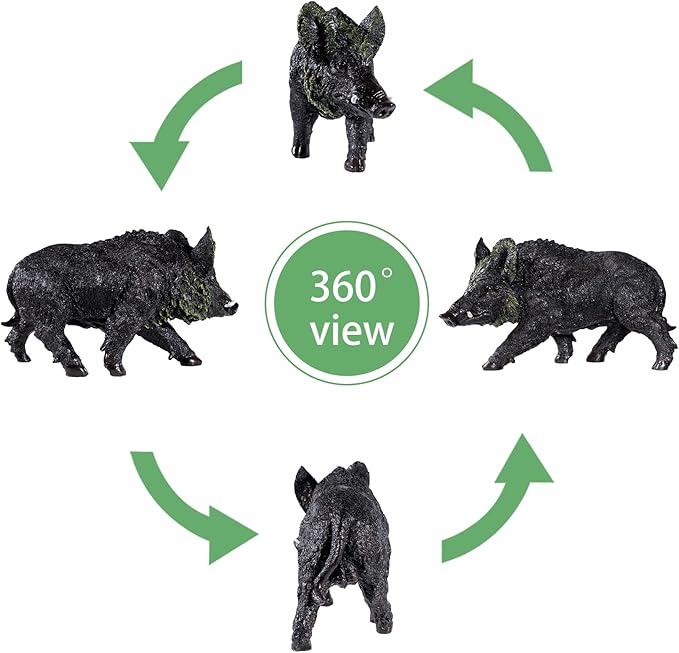 20.87 inch Wild Boar Statue Garden Decor. Durable Resin Outdoor Garden Sculpture and Yard Art Decoration. Suitable for Courtyard Lawns and Patios - Large Lifelike Animal Statue with Weather