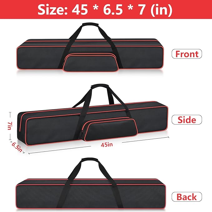 Pole Saw Bag for WORX/for DEWALT/for Greenworks/for EGO Power+/for BLACK+DECKER Electric Telescoping ChainSaw, Cordless Power Saw Storage Case for Extension Tree Trimmer Attachment(Box Only)-Red