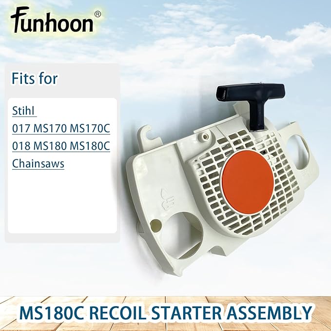 1130 080 2100 Recoil Starter Assembly for Stihl 017 018 MS170 MS180 MS180C Chainsaws Pull Start Assembly