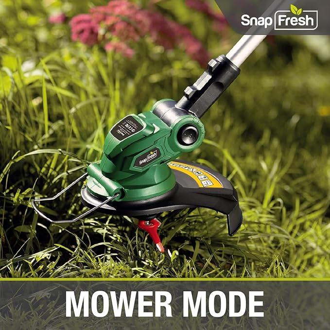 Electric Weed Wacker - SnapFresh 20V Cordless Weed Eater w/ 2.0Ah Battery & Fast Charger, Cordless Lawn Trimmer for Multi-Angle Cutting, Grass Edger for Garden & Yard