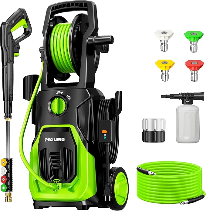 Electric Pressure Washer, 4000PSI 2.8 GPM Power Washer with Foam Cannon 35FT Hose Electric High Pressure Washer for Fences, Patios, Decks, Patios and Cars Powerwasher