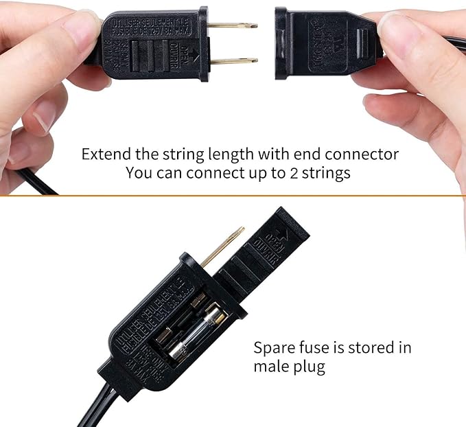 C9 Clear Christmas String Lights, Outdoor Christmas Lights String, Hanging Roofline Lights, Patio Lights for Outdoor Decor, Black Wire, 100 Feet