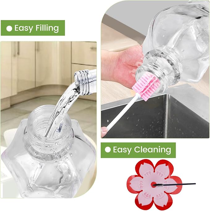 Hummingbird Feeder, BOLITE Glass Hummingbird Feeders for Outdoors Hanging, with Ant Moat and 4 Bee Guard Feeding Ports, 22oz, Leak Proof, Clear & Red