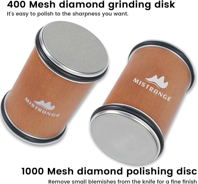 Kitchen Knife Sharpener tool with 15° & 20° Magnetic Angles, Professional Rolling knife Sharpener kit for Chefs, Ceramic & Stainless Steel Blades, Easy to Use,Gift for Home Cooks