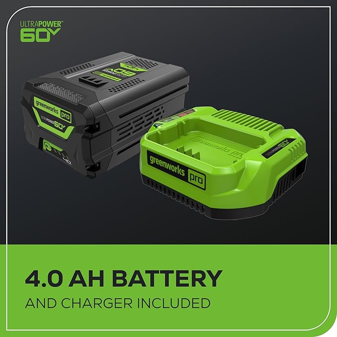 Greenworks 60V 13" Cordless String Trimmer & Leaf Blower Combo Kit, 4.0 Ah Battery and Charger Included