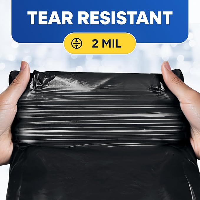 64-65 Gallon Trash Bags Heavy Duty with Flap Ties Extra Large Garbage Bags 2 Mil Outdoor Trash Bags 43 x 49 Trash Can Liners, Black Pack of 120, 6 Boxes of 20 Bags