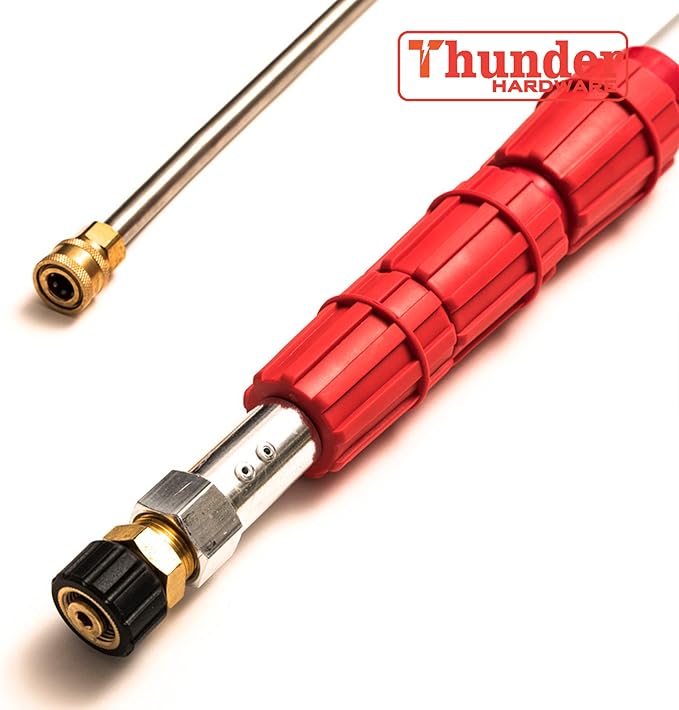 Thunder Hardware 4000 psi Commercial Grade Telescoping Spray Wand for Pressure Washers with Stong Sling Strap Belt