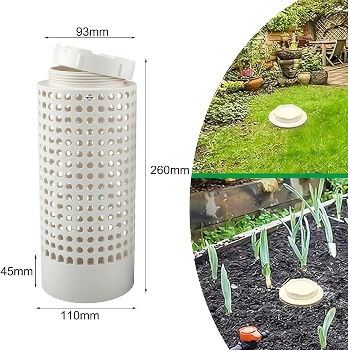 Inground Farm Composter, Outdoor Farm Compost Bin for Reducing Kitchen Food Waste, Raised Garden Beds and Yards, 12 x 6 x 6 inches, Sustainable Gardening Tool Worm Composter (1)