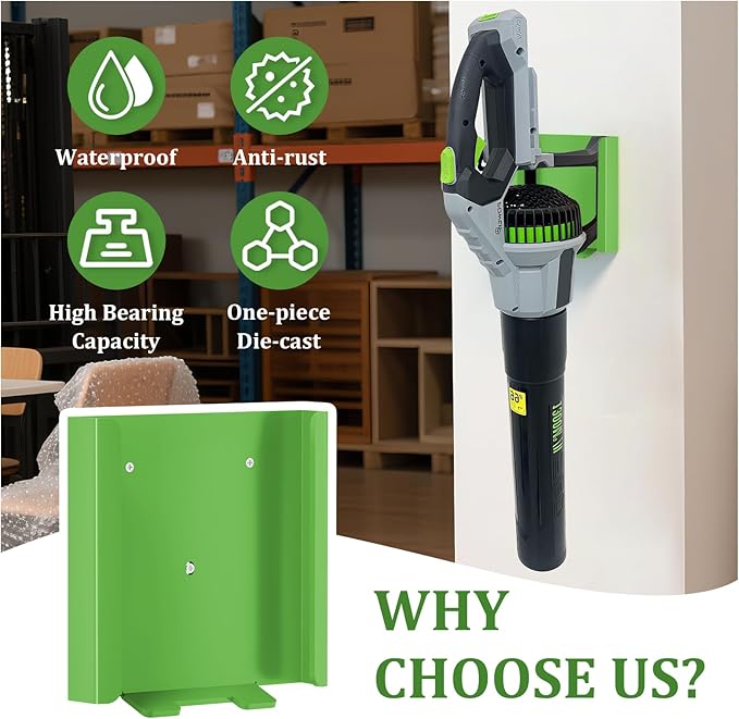 Blower Wall Mount Holder Compatible with EGO 765 CFM Power+ LB7654 LB7650 Leaf Blower, Blower Wall Hanger for Garage & Shed Organization