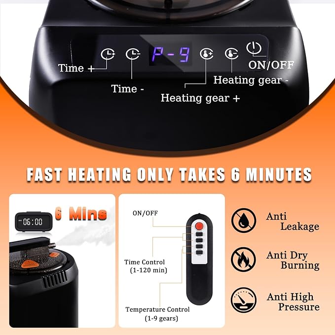 Portable Home Sauna Steam Machine with Remote Control - 1600w 4l Upgrated Fast-Heating System, 9-Level Adjustable Steam & 120-Min Timer, for Home Spa Sauna Accessories