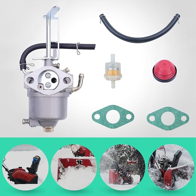 Adefol 418ZR Snow Blower Carburetor Fuel Filter Line Parts for Stens 520-876 Toro 119-1980 Power Clear 180 418ZE PC180 38272 38273 38282 38283 180 Snowthrower