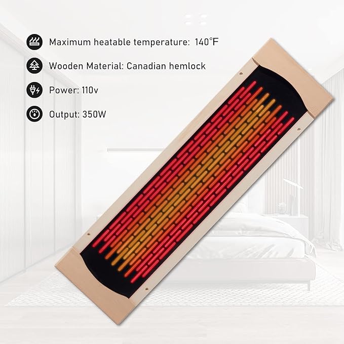 Far Infrared Carbon Fiber Glass Red Light Heater Tube, Infrared Sauna Heater, Sauna Accessories, Sauna Heater 110V, Infrared Suana Heating Element Tube for Wooden Indoor/Outdoor Sauna