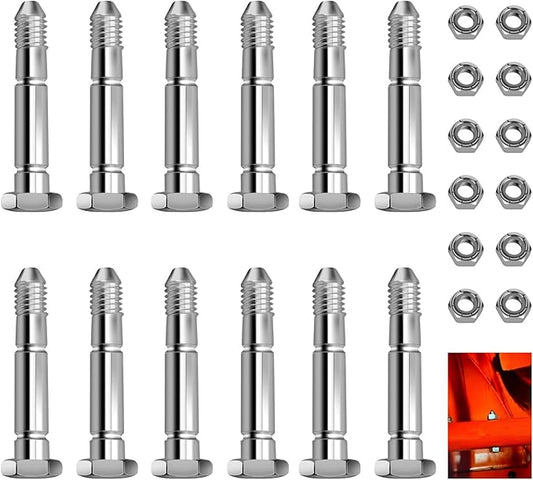 Braveboy 12 Pack Snowblower Shear Bolts 51001500-2-1/8" x 5/16" 51001500 Shear Pins & Nuts Compatible with Arie-ns 01019500 510015 AM122156 AM1369890 Snow Blower, Fits ST420 ST520 ST732 ST1032 & More