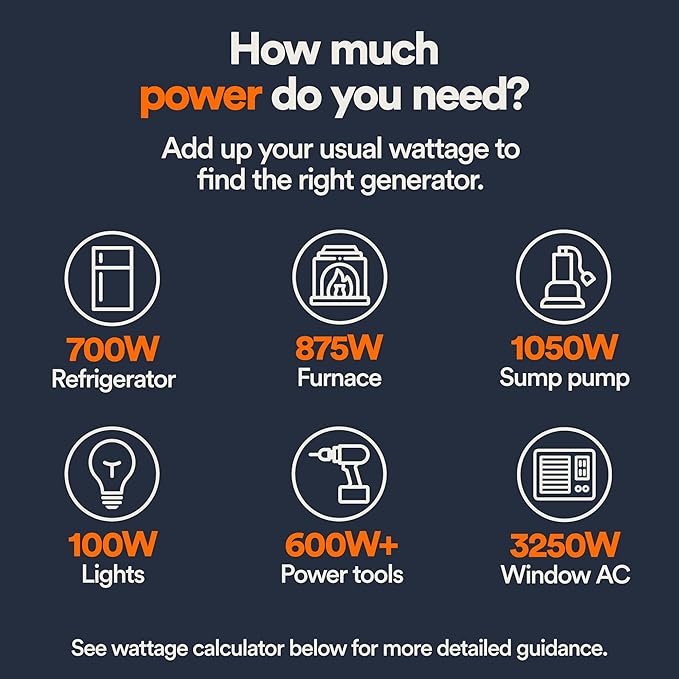 Generac 10,000 Starting Watt Portable Gas Generator - Electric Start - Home Backup or RV Ready - Heavy Duty Frame - Quiet, Long Runtime, Emergency Power - 49-State Compliant