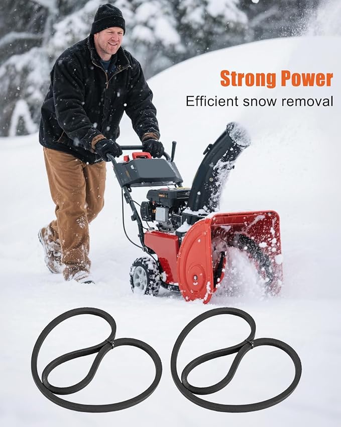 Snow Blower Belt 07200802 Compatible with Ariens Deluxe 24" and 28", HA-RAW Edge V-Belt, 2 Pack