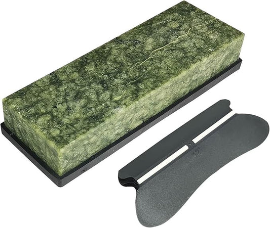 Large Size Polishing Knife Sharpening Stone,Grit 10000# Knife Sharpener Whetstone Final Fine Polishing Natural Green Honing Oilstone for Knives Tools