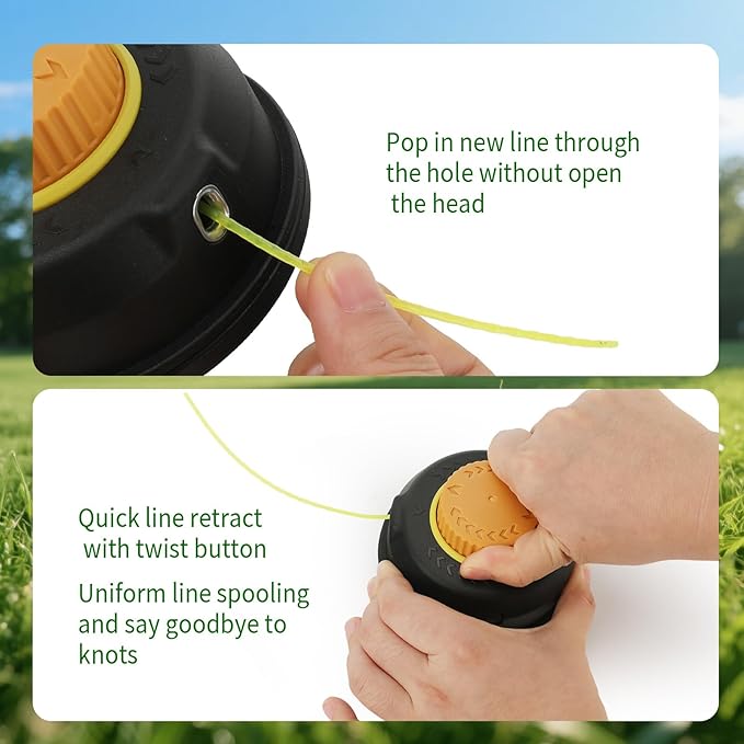 Quintillus H05 Weed Eater Head Universal Trimmer Head String Trimmer Head Bump Feed Weed Wacker Head Grass Trimmer Head Replacement for Weed Warrior, Echo, Husqvarna, Comes with .080 Trimmer Line