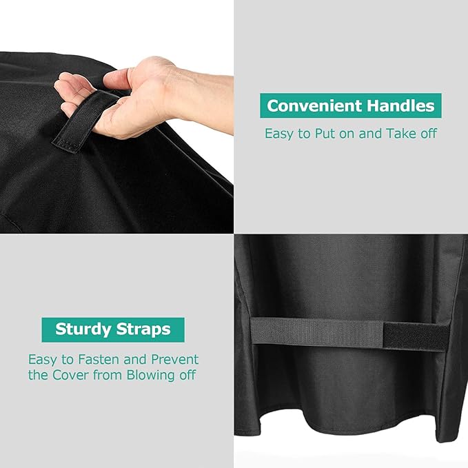 SunPatio 28 Inch Grill Griddle Cover Compatible for Blackstone Nexgrill Flat Top 2 Burner Gas Griddle Cooking Station, Outdoor BBQ Gas Grill Cover with Waterproof Sealed Seam, Comes with Support Pole