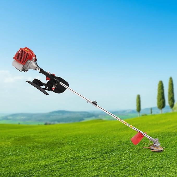 Weed Trimmer/Grass Cutter/Lawn Edger, 43CC 1.25KW 8500r Single Cylinder Air Cooled 2-Cycle Gasoline Engine for Weed, Brush