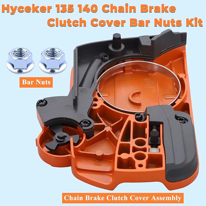 Chain Brake Clutch Cover Assembly for Husqvarna 435 135 140 440 135E 140E Jonsered CS2240 CS 2240 S Redmax GZ381 Craftsman 358381800 Gas Chainsaws Brake Cover with Bar Nuts Replacement Parts
