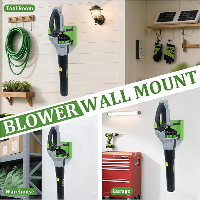Blower Wall Mount Holder Compatible with EGO 765 CFM Power+ LB7654 LB7650 Leaf Blower, Blower Wall Hanger for Garage & Shed Organization