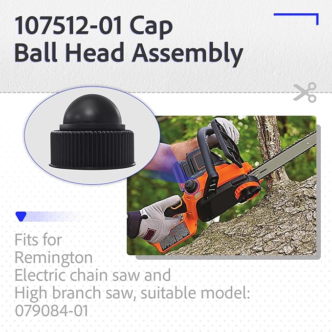 Replacement 107512-01 Cap/Bulb Assy for Remington Electric Chainsaw and Polesaws 079084-01(Pack of 2)