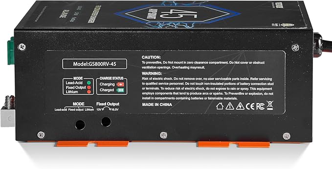 VEVOR RV Converter, 45 Amp, 110V AC to 12V DC RV Power Converter Battery Charger with 4 Stage Smart Charging 13V to 16.5V Adjustable Operating Range, Compatible with Lithium Lead Acid Battery, ETL