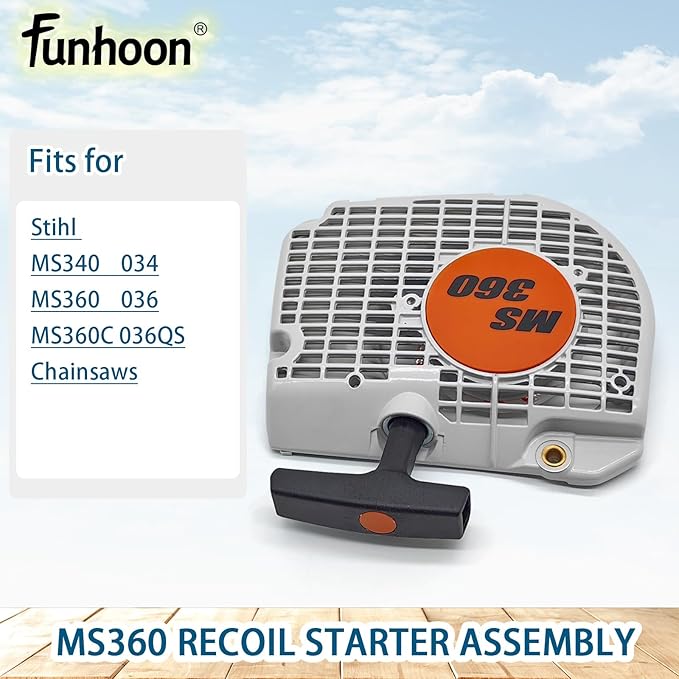 1125 080 2105 Recoil Starter Assembly for Stihl 034 036 MS340 MS360 Chainsaws Pull Start Assembly