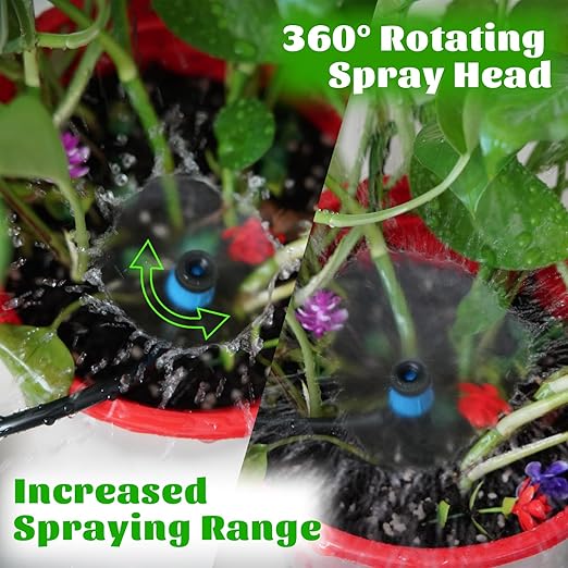 226 Ft Drip Irrigation System Watering System for Outdoor Plants, Greenhouse Sprinkler System Kits, Garden Raised Bed Irrigation Drip Irrigation Kits with 1/2 in,1/4 in Hose