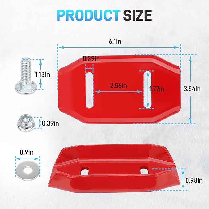 2PCS 106-4588-01 Snowblower Skid Shoes with Mounting Hardware Compatible with Toro Power Max Model 724 726 826 828 926 928 1028 1128 37770 37771 37772 38595 38629 Replace# A107BD 780-712