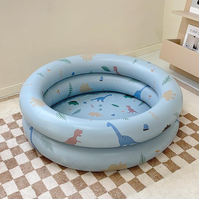 Keenso Inflatable Pool Thickened Blow Up Pool for Kids with Cute Style, Harmless Material, Wide Uses, Suitable for Indoor or Outdoor Play
