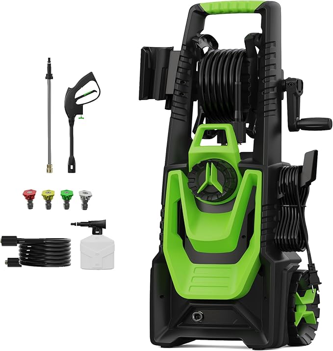 Pressure Washer -5000PSI Power Washer with Foam Cannon 4 Quick Connect Nozzles, High Pressure Cleaning Machine for Driveways/Patios/Cars/Fences/Home Cleaning
