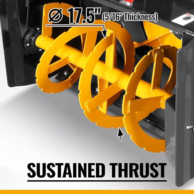 48" 3 Point PTO Snow Blower 24" Impeller Diameter 360° Snow Chute (PTO Shaft Included with Slip Clutch), 20-45 HP, Model TSB48