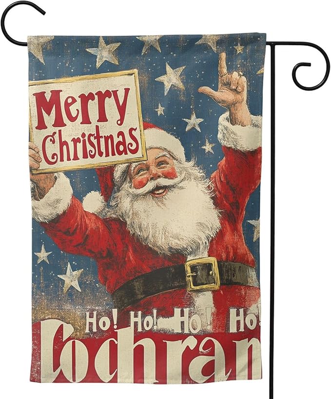 Merry Christmas Garden Flag Vertical Double Sided Outdoor Yard Flags 12.5x18 Inch Burlap Banners Vertical Double Sided for Outdoor Decor Lawn
