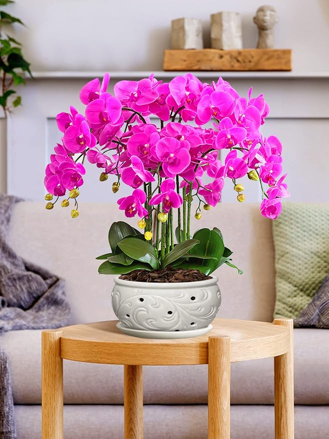 5 Quarts Orchid Potting Bark, Sun-Dried New Zealand Medium Organic Pine Wood Chip Barks for Orchids Plant Compost Soil, Natural Houseplant Mulch for Plant Development