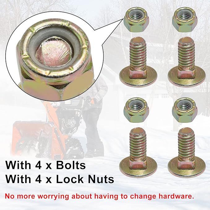 for 784-5580 784-5580-0637 MTD Parts Snow Thrower Slide Shoes Set with Bolt and Nut Pack of 2