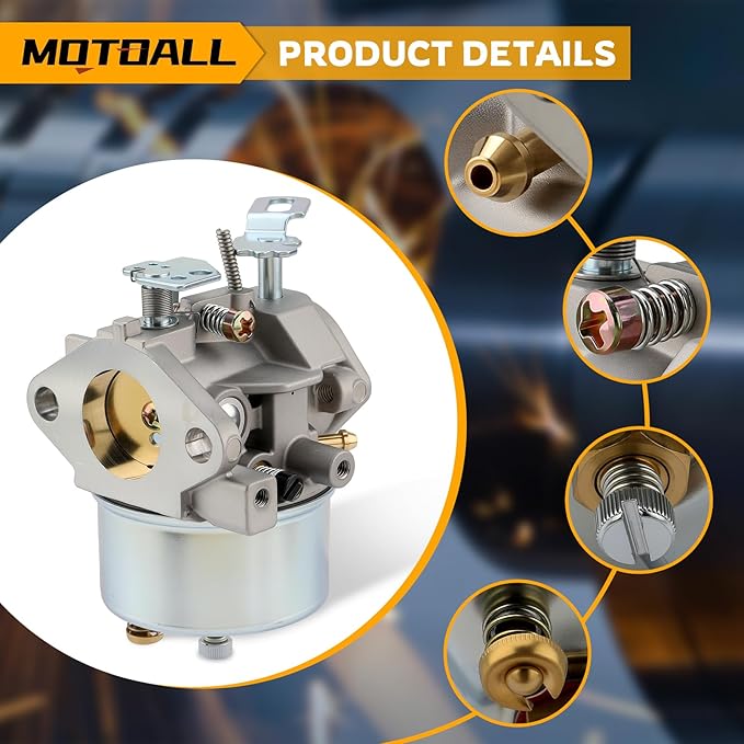 MOTOALL Snow blowers Carburetor 640349 640052 640054 632334A 632334 for John Deere 526 726 732 826 1032 Adjustable Carb HM80-155392P 640058 640058A Carb for Tecumseh 8HP 9HP 10HP Snowblower