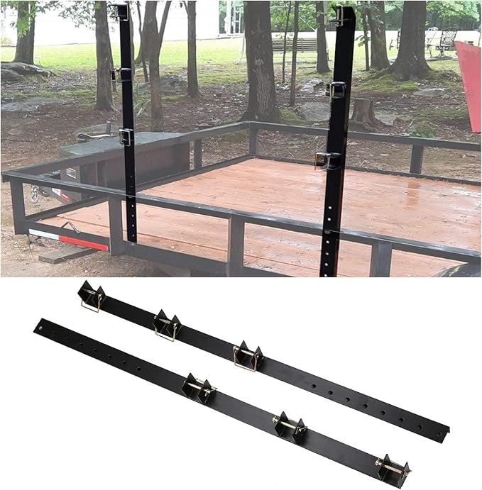 ECOTRIC Heavy Duty 3-Place Edgers Gas Weeder Trimmer Rack holders for Open Landscape Trailer Truck