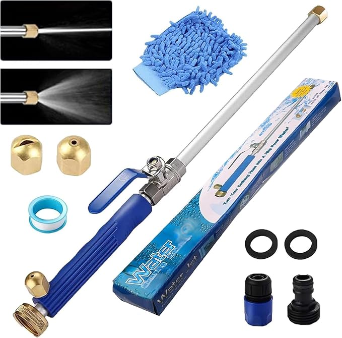 Jet Flux Hose Pressure Washer，Upgraded 2-in-1 Jet Flux Power Washer with 2 Jet Different Nozzle and Hose Quick Connectors for Car, Patio