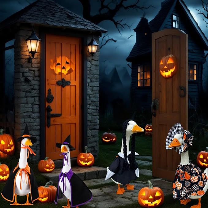 YLYGJGL Halloween Porch Goose Costume Set - 23 Inch White Goose Decor, Carnival Easter Party Outdoor Decoration