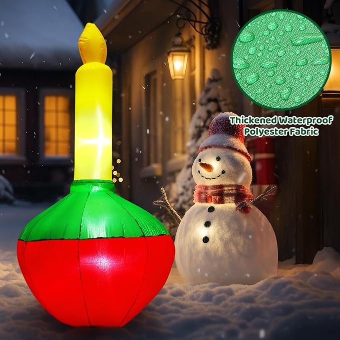 Soulchen 5ft Christmas Inflatable Bubble Light Outdoor Decorations Backyard Inflatables Bubble Light Built-in LED Lighted Christmas Blow up for Yard Garden Lawn Holiday Party Decor
