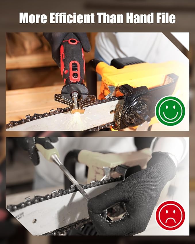 AVID POWER Electric Chainsaw Sharpener, 6 Variable Speeds Chain Saw Sharpening Kit, Chain Saw Sharpener with 3 Diamond Sharpening Bits (4/4.8/5.5mm), for Chainsaw Maintenance