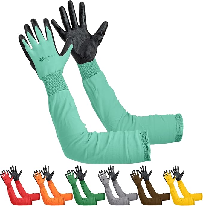 Gastody™ Long Sleeve Gardening Gloves Women and Men - Long Cuff Garden Gloves, Multipurpose Heavy Duty Outdoor and Indoor